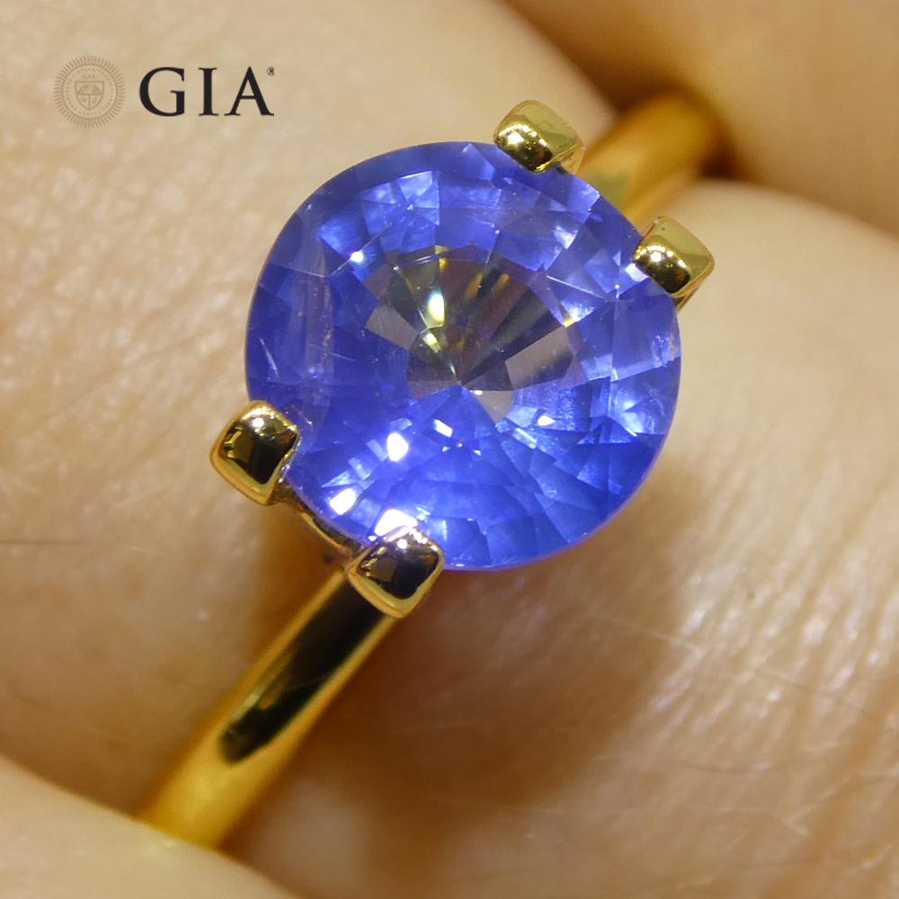 1.77ct Round Blue Sapphire GIA Certified Madagascar For Sale 9