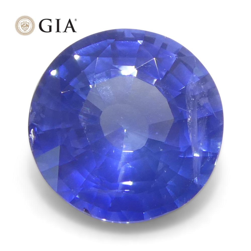 1.77ct Round Blue Sapphire GIA Certified Madagascar For Sale 4
