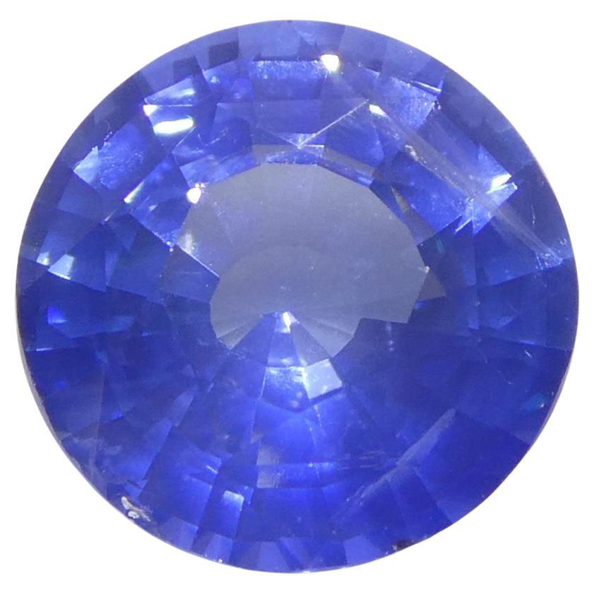1.77ct Round Blue Sapphire GIA Certified Madagascar For Sale