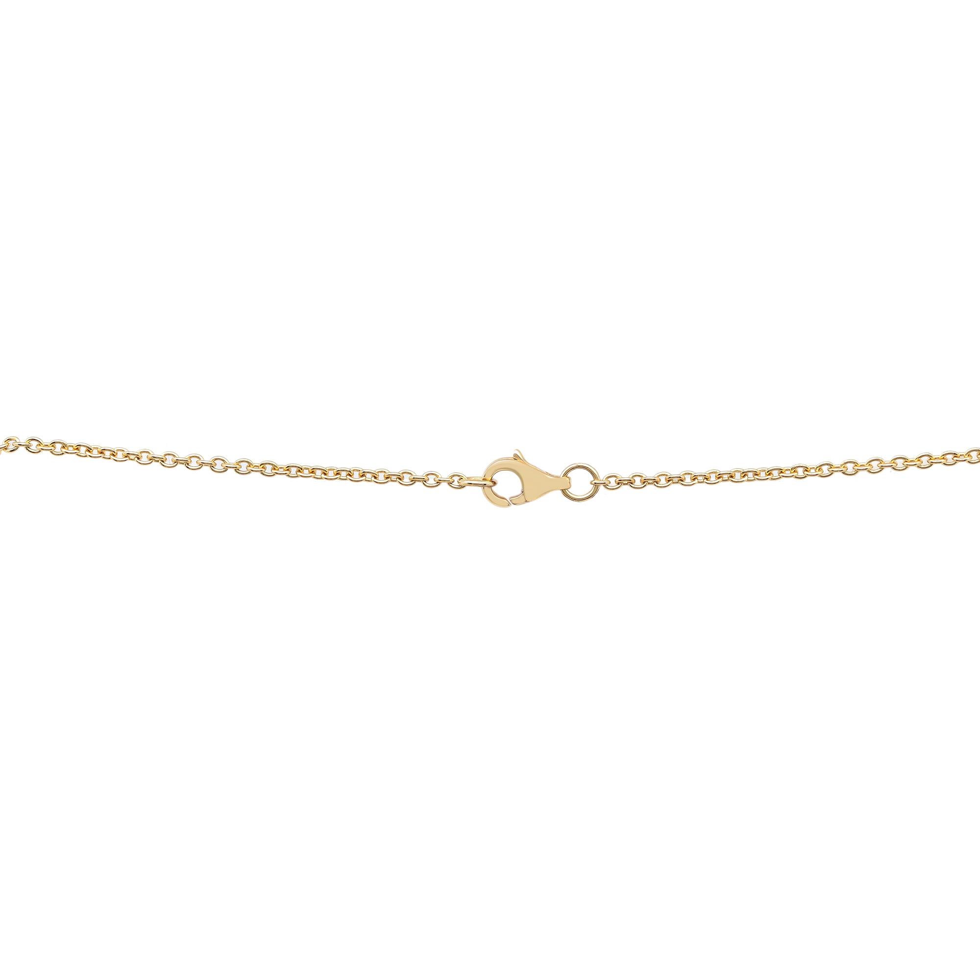 Modern 1.77Cttw Pave Set Round Cut Diamond Flower Pendant Necklace 18K Yellow Gold For Sale