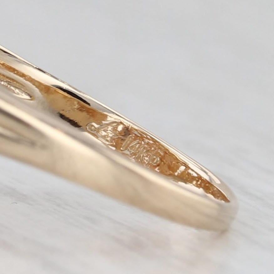 Anello a grappolo con diamanti da 1,77 ct. in oro giallo 14k misura 8 Cocktail in vendita 2