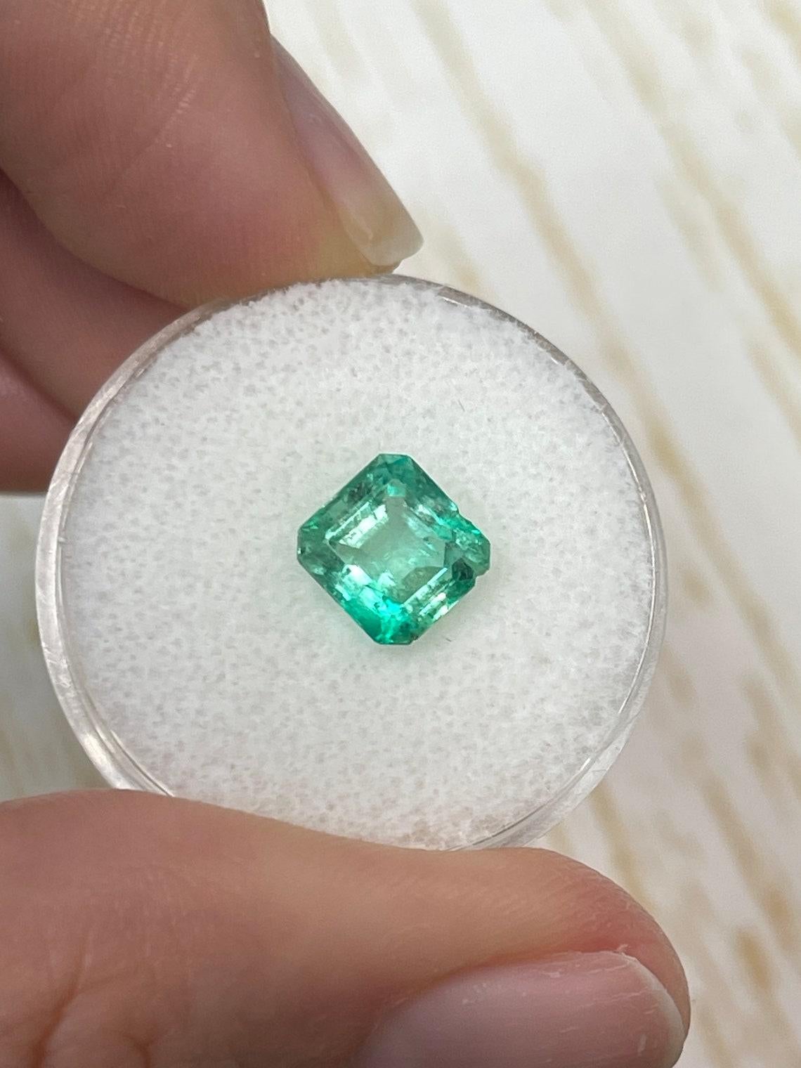 1,78 Carati 7,5x7 Verde Limite Taglio Asscher Smeraldo Colombiano - Gemma di Maggio In condizioni Nuovo in vendita a Jupiter, FL