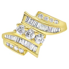 Anillo de compromiso con racimo de diamantes de 1,78 quilates para ella