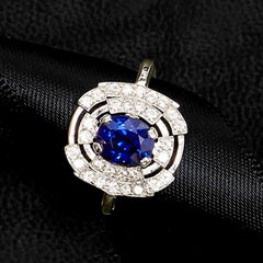 MAIKO NAGAYAMA 1.78 Carat Natural Royal Blue Burma Sapphire Engagement Ring