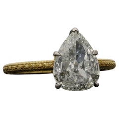 1.78 Carat Pear Statement Brilliant White  Gold Pure Sophistication Diamond Ring