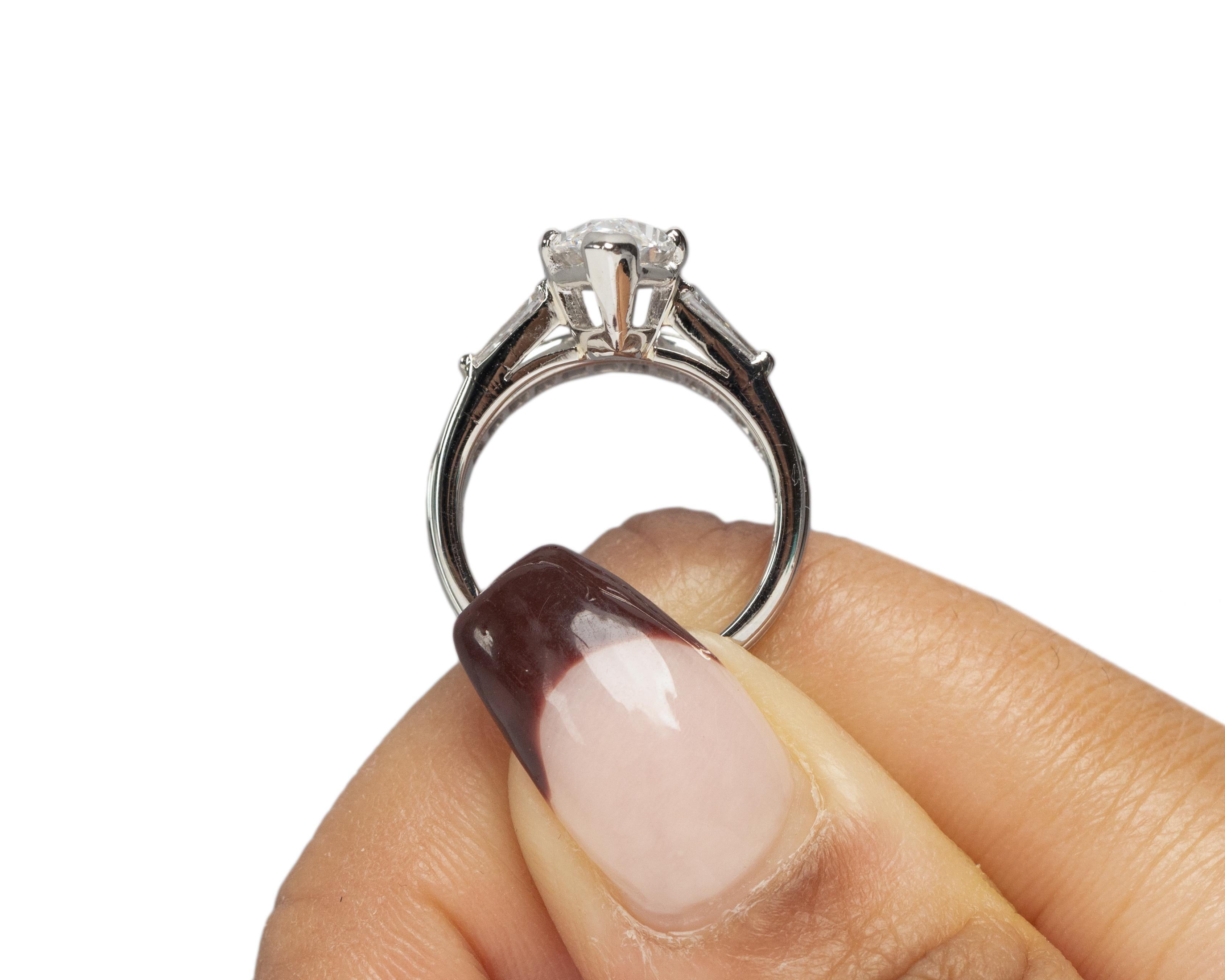 1.78 Carat Retro Diamond Platinum Tiffany & Co. Engagement Ring 2