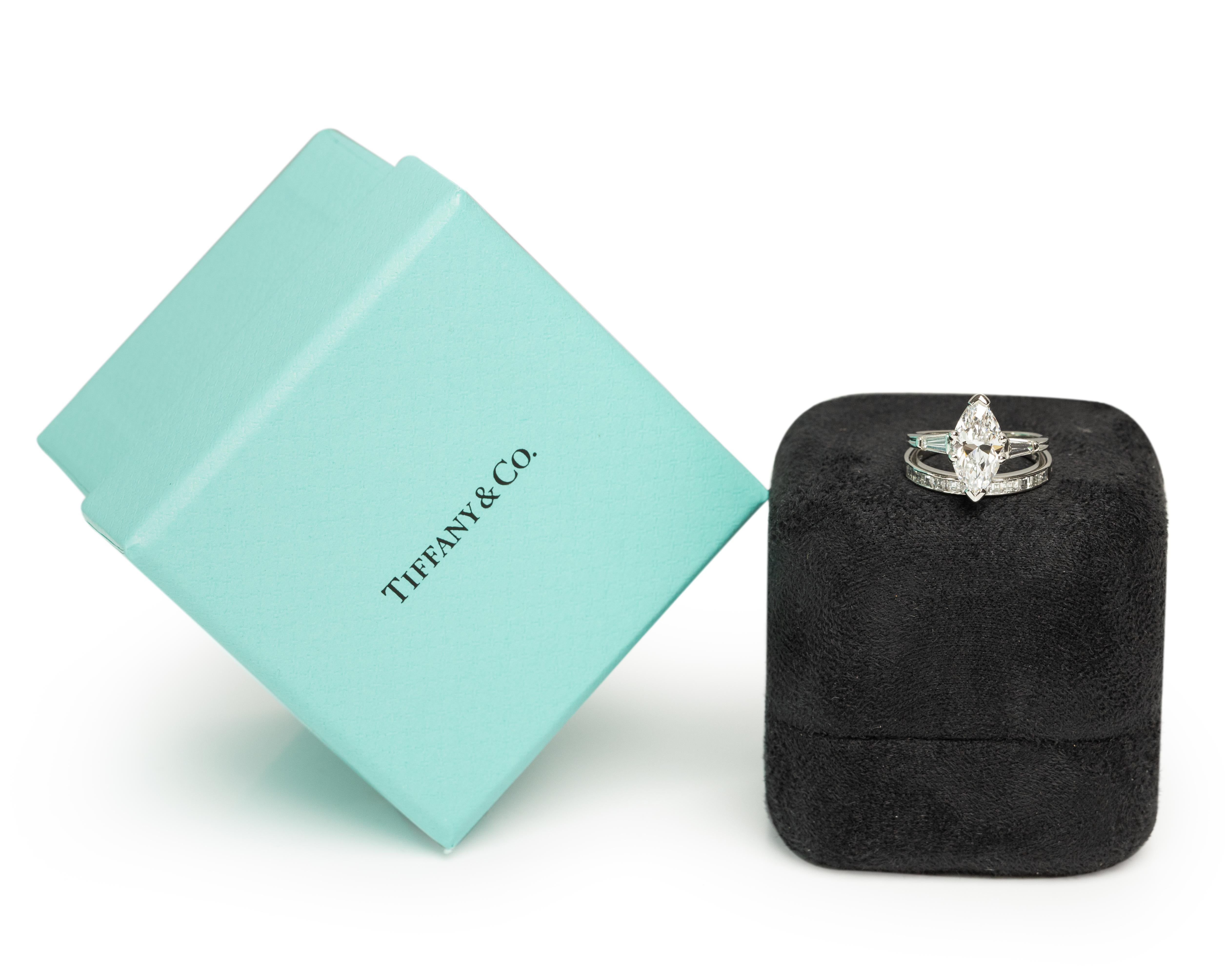1.78 Carat Retro Diamond Platinum Tiffany & Co. Engagement Ring 4