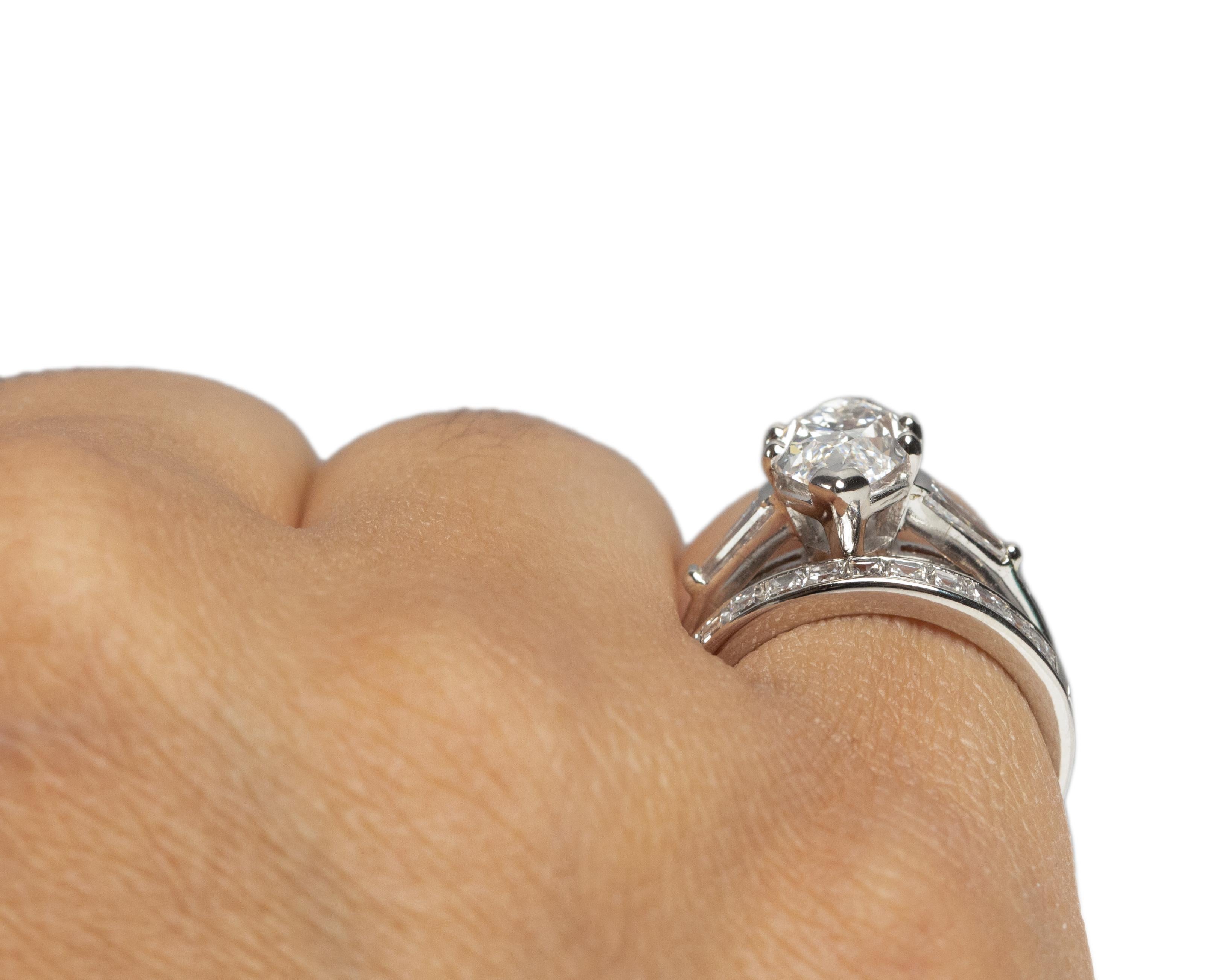 1.78 Carat Retro Diamond Platinum Tiffany & Co. Engagement Ring In Good Condition In Atlanta, GA