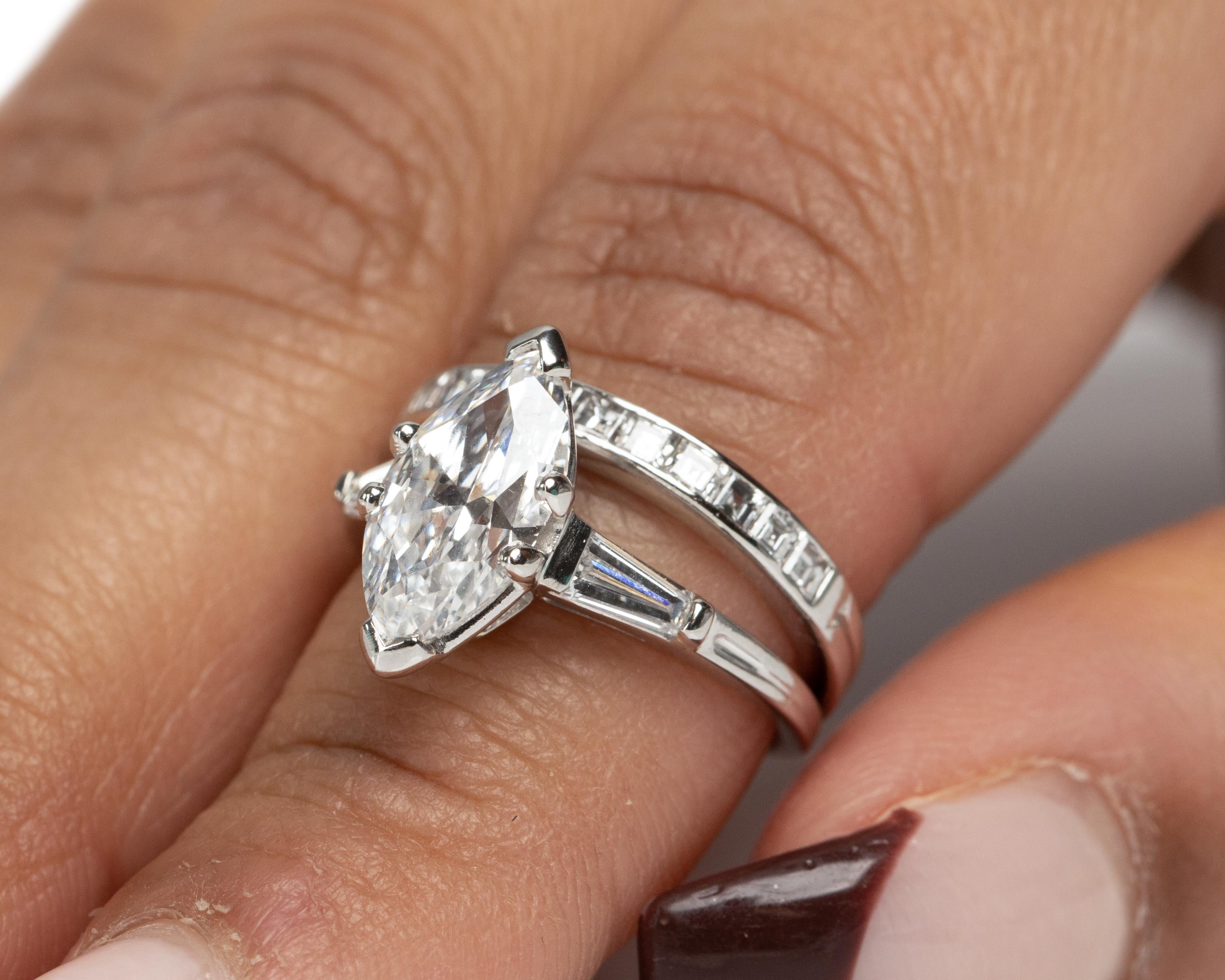 1.78 Carat Retro Diamond Platinum Tiffany & Co. Engagement Ring 1