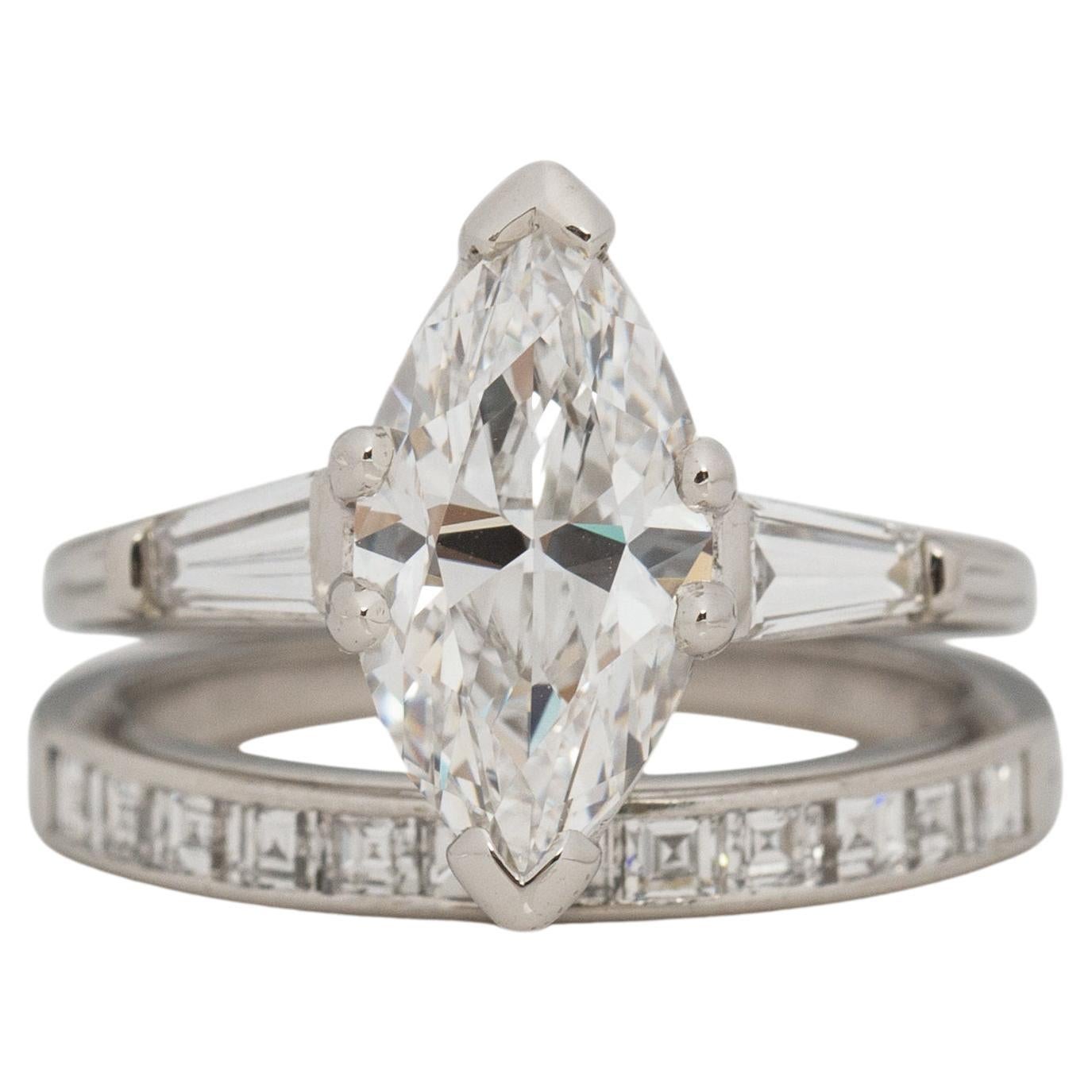 1.78 Carat Retro Diamond Platinum Tiffany & Co. Engagement Ring