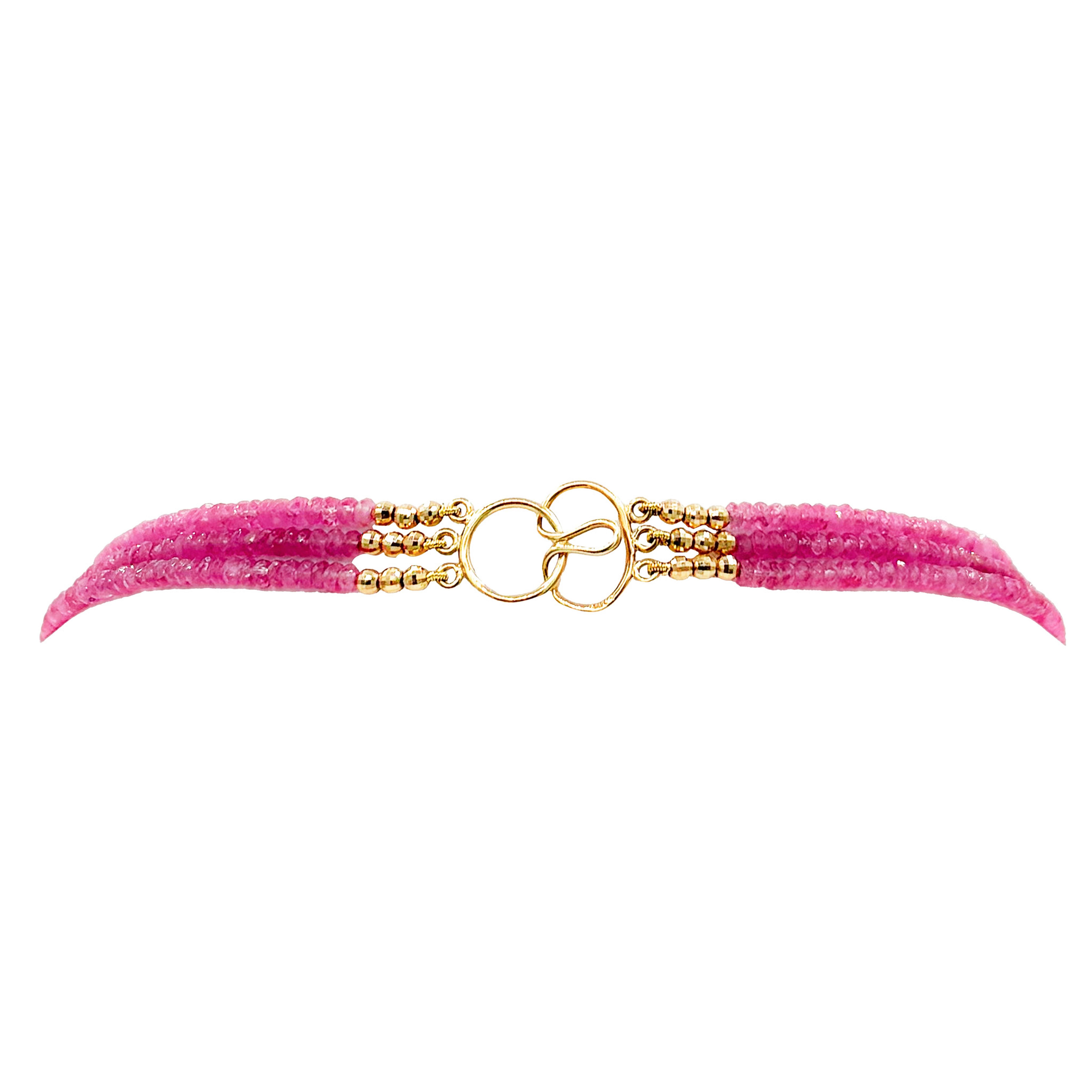 natural pink sapphire necklace