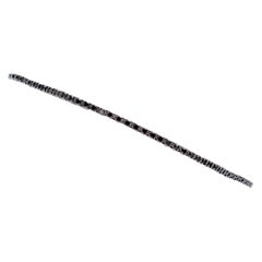 1.78 Ct Black Diamonds, White Gold Tennis Bracelet