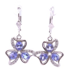 Orecchini con tanzanite da 2,06 carati in oro 14k