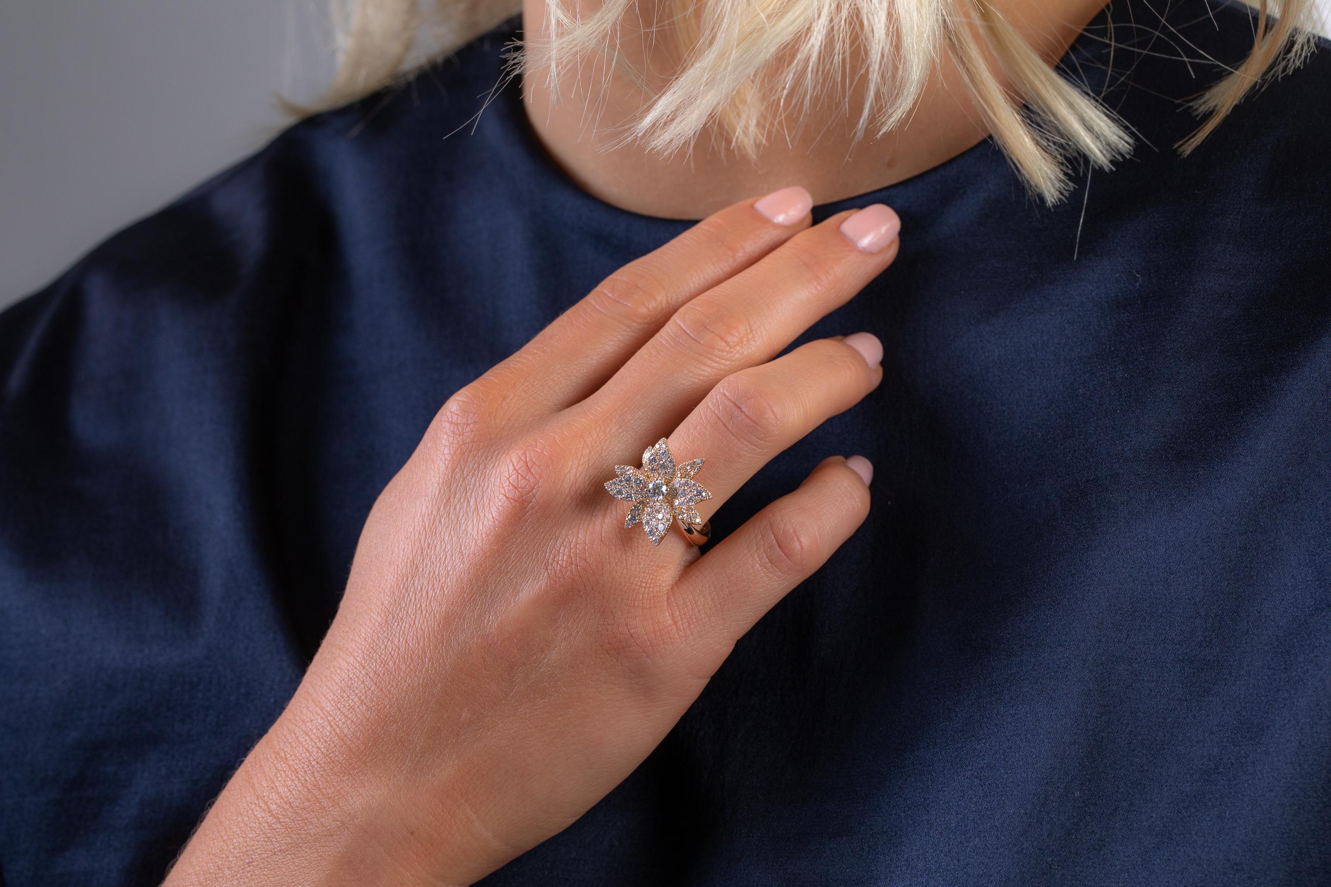 lotus flower engagement ring