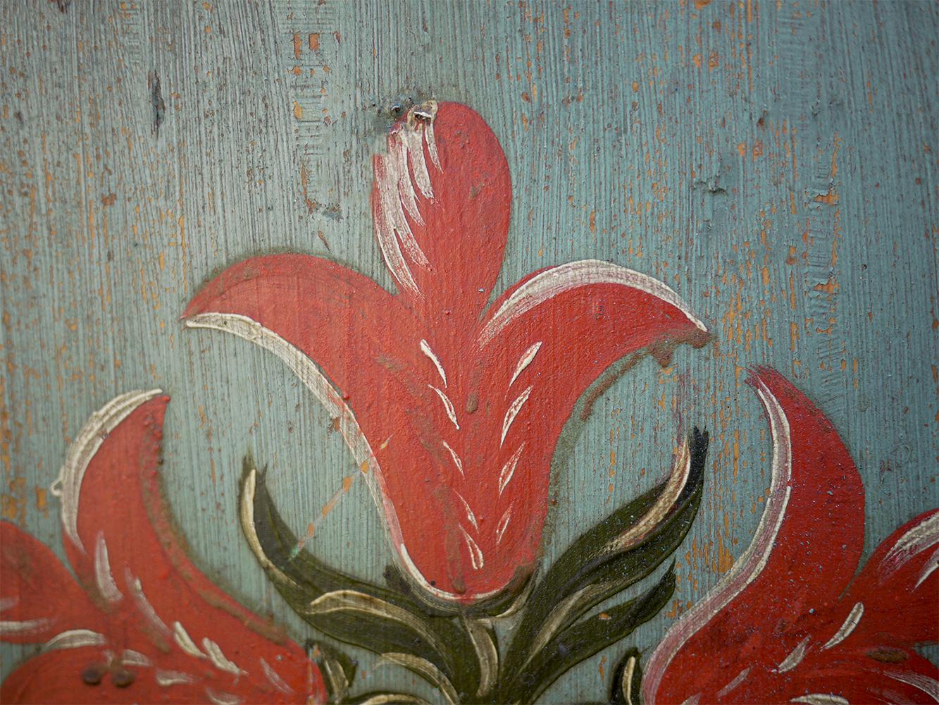 1780 Blue Floral Painted Wardrobe 2