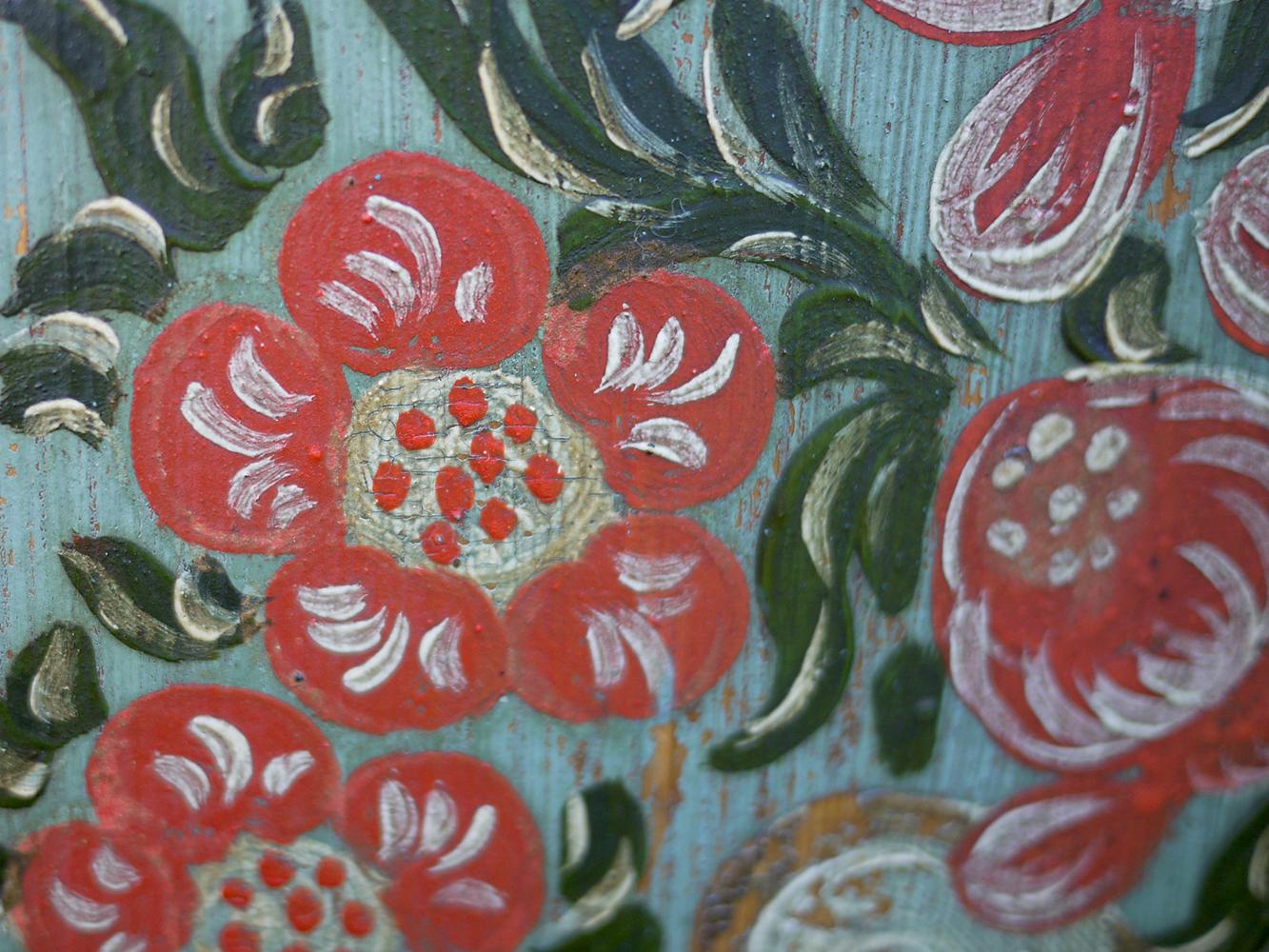 1780 Blue Floral Painted Wardrobe 6