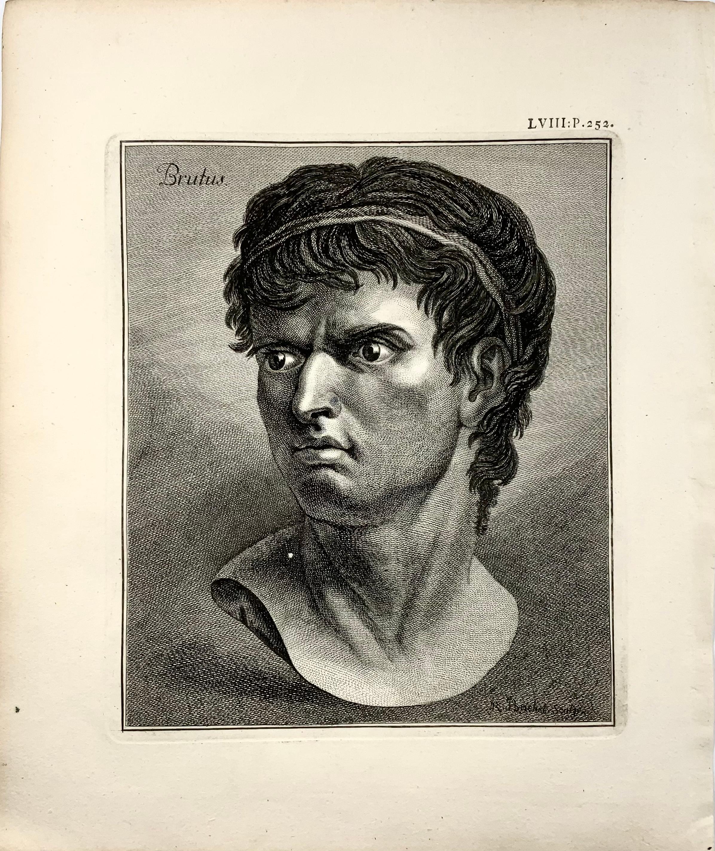 Robert Brichel

Brutus [Brutus, Marcus Iunius]

Large physiognomical study from the first issue of Lavater’s Physiognomische Fragmente.

Copper engraving.

Overall dimensions: 32.4 x 27 cm

First State. Not to be confused with the later