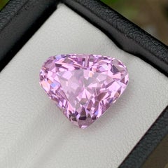 17.80 Carat Natural Loose Pink Kunzite Stone Heart Cut Afghan Gemstone
