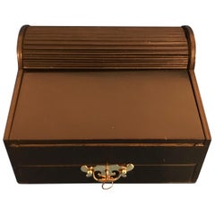 1780 Ebonised Fruitwood Tambour Top Writing Box