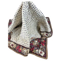 1780 French Quilted printed Woodblock Quilt From Louis XVI period