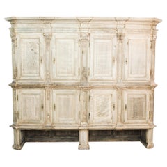Antique 1780s Belgian Bleached Oak Cabinet