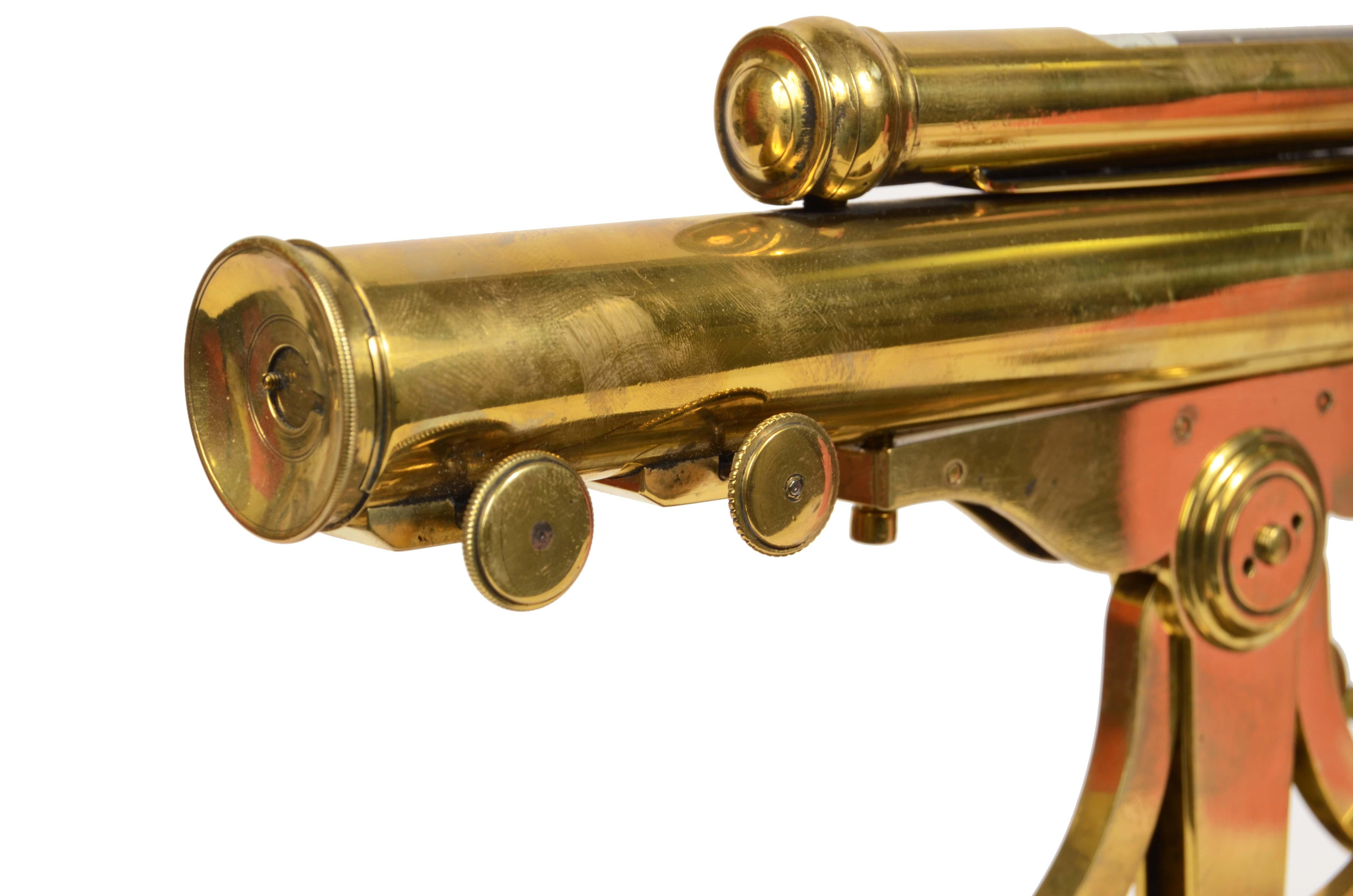 1780s Cole Fecit Brass Antique Surveyor's Transit Theodolite Measurement Tool 7