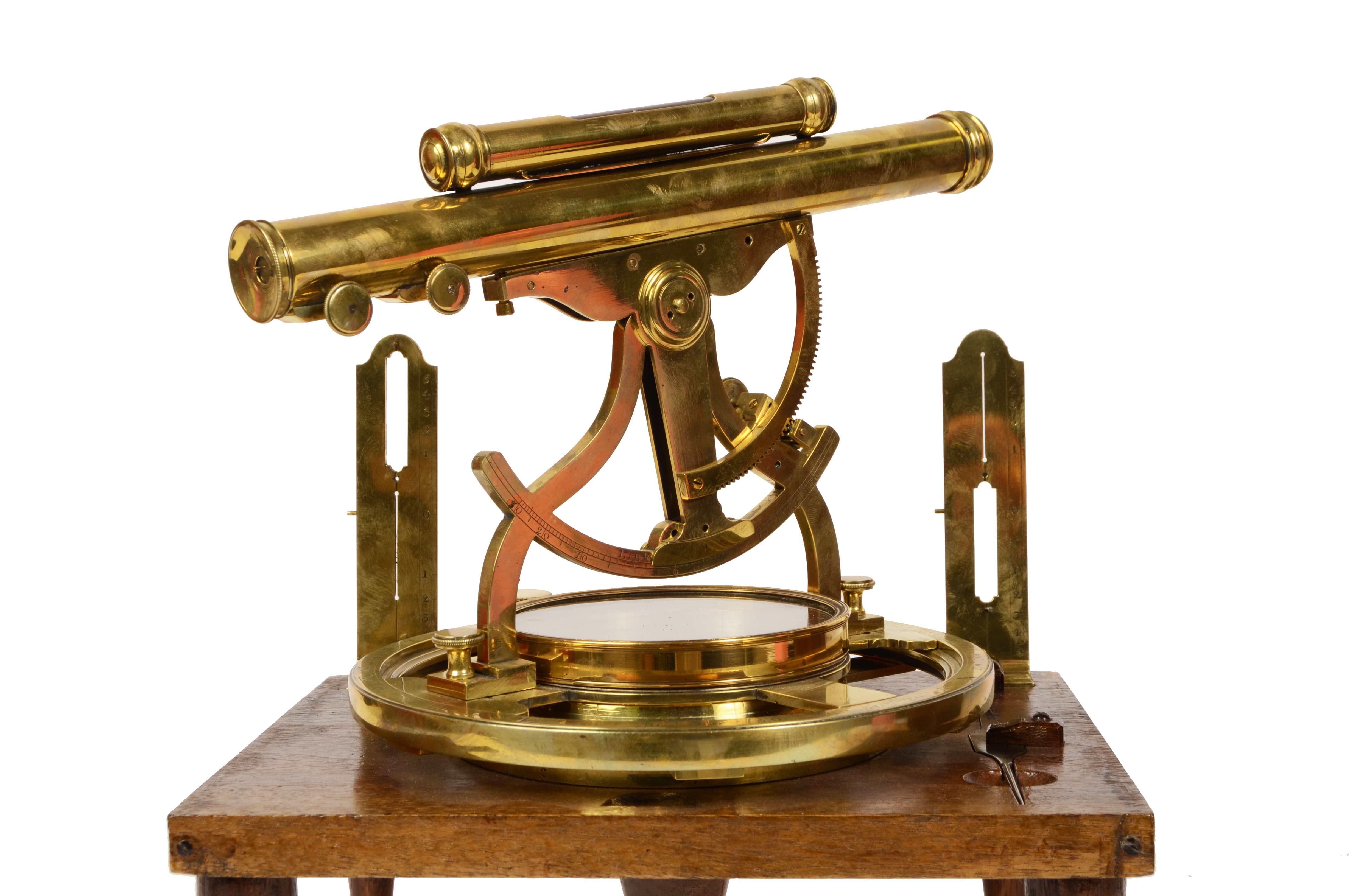1780s Cole Fecit Brass Antique Surveyor's Transit Theodolite Measurement Tool 4