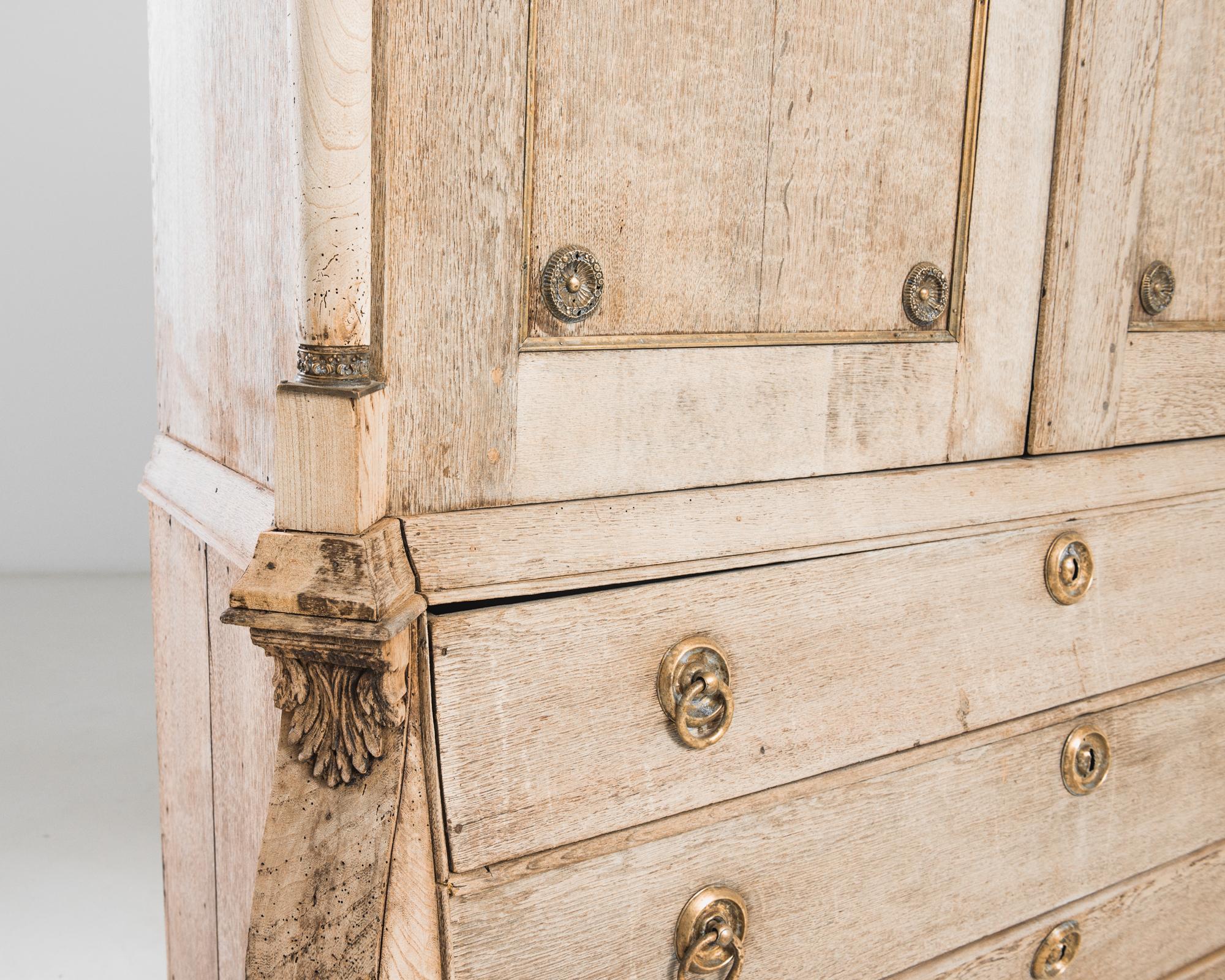 1780s Dutch Bleached Oak Cabinet 4