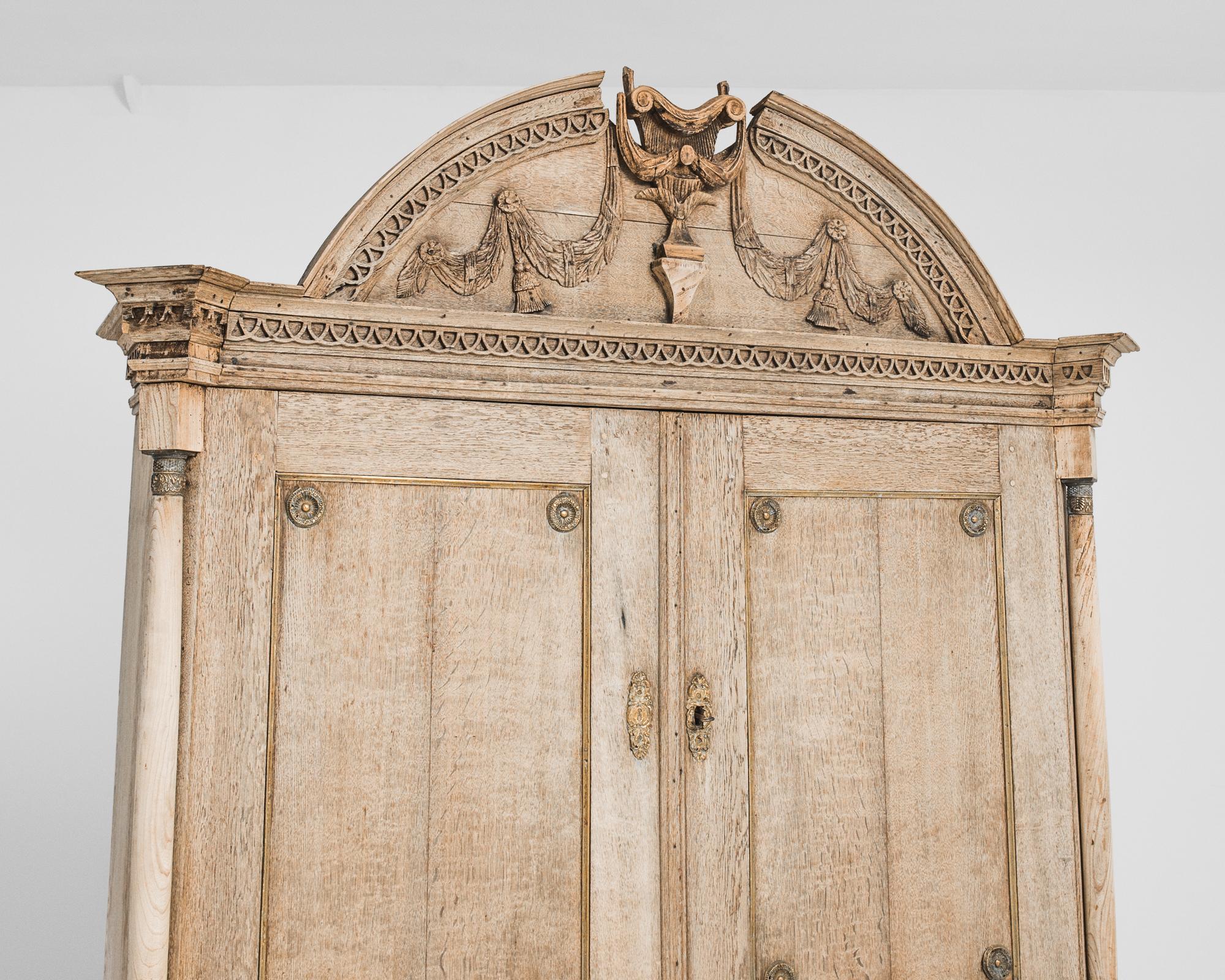 Wood 1780s Dutch Bleached Oak Cabinet