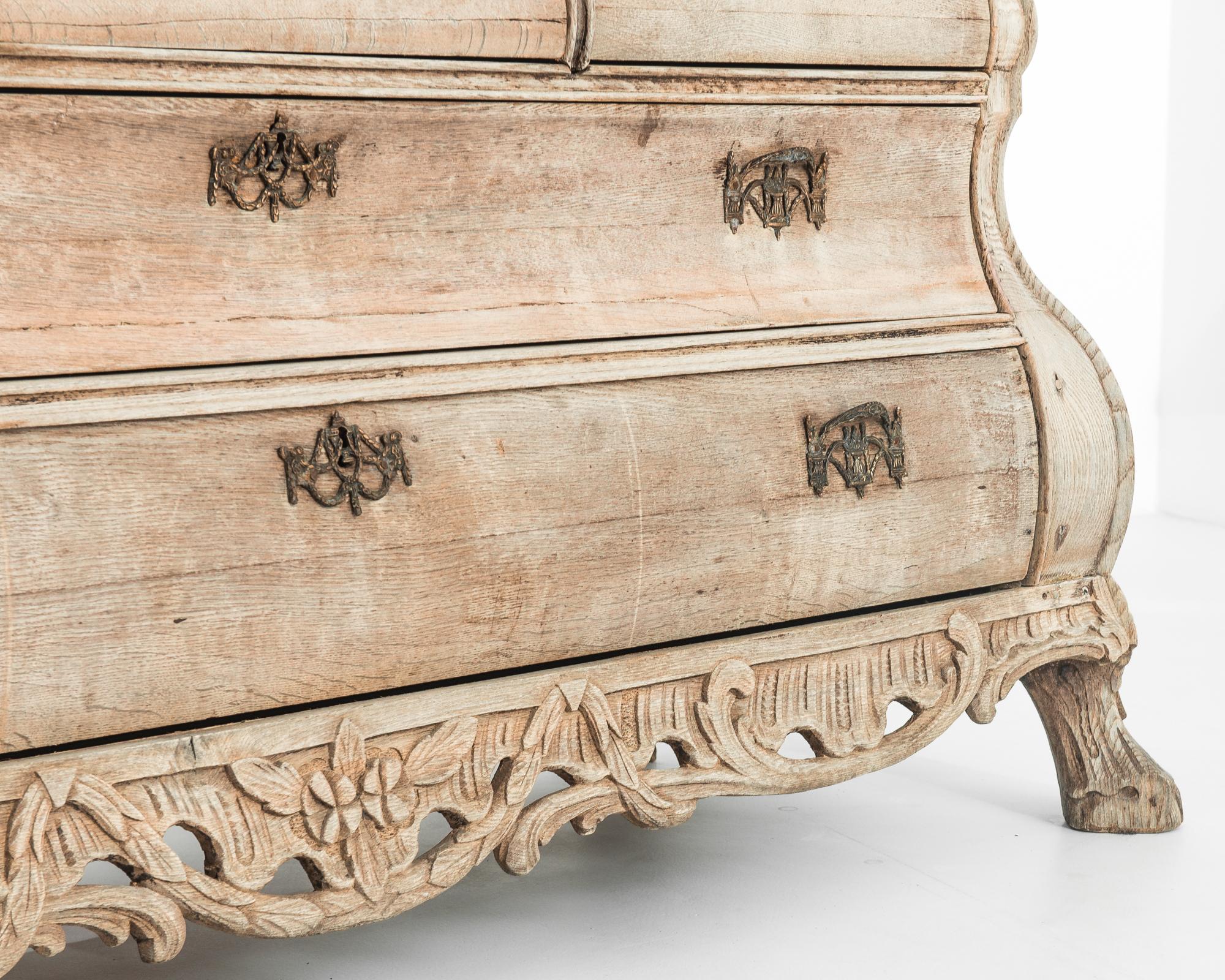 1780s Dutch Bleached Oak Cabinet 2