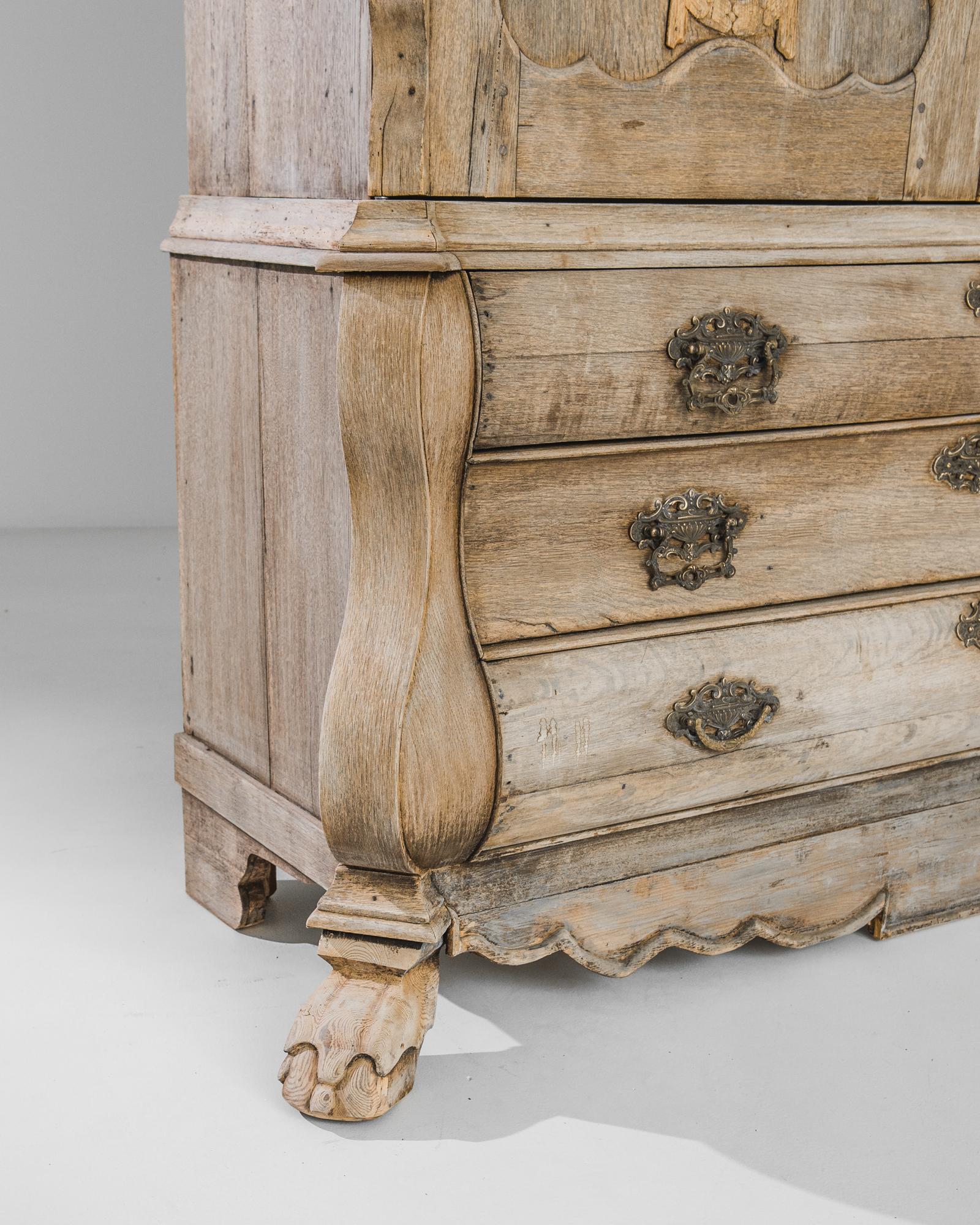 1780s Dutch Bleached Oak Cabinet 3
