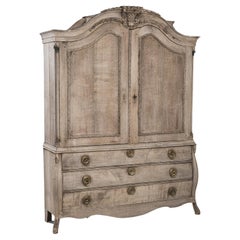 1780s Dutch Bleached Oak Cabinet