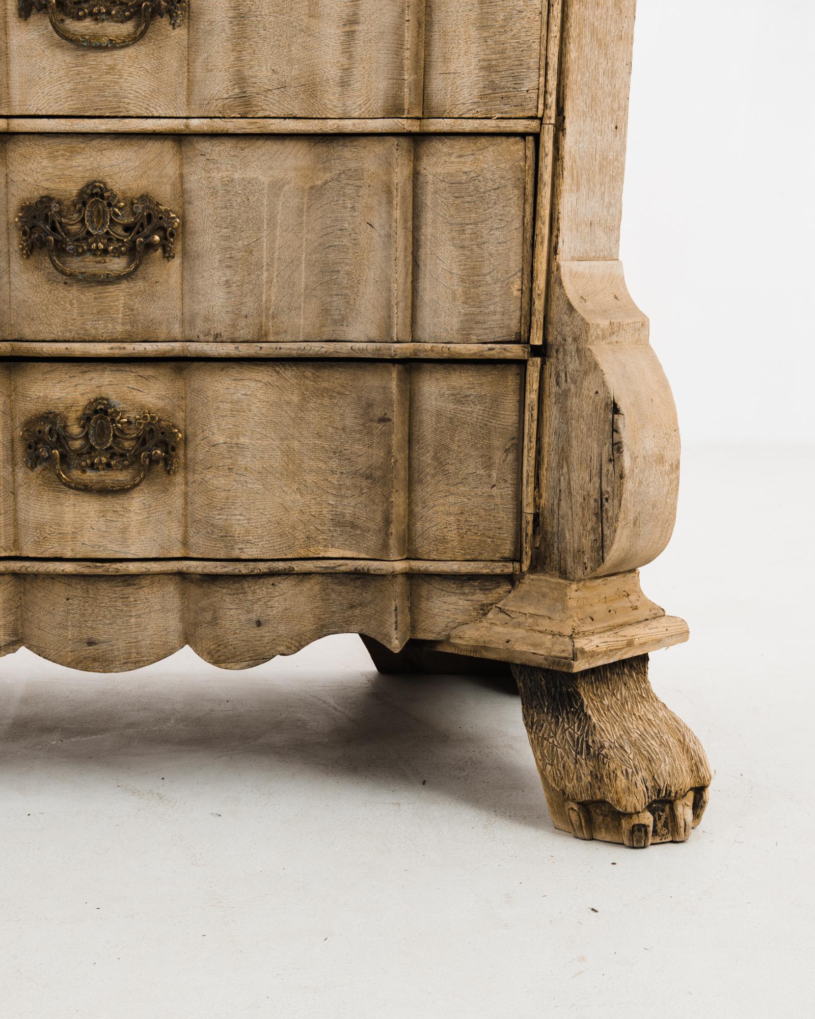 1780s Dutch Bleached Oak Dresser For Sale 1