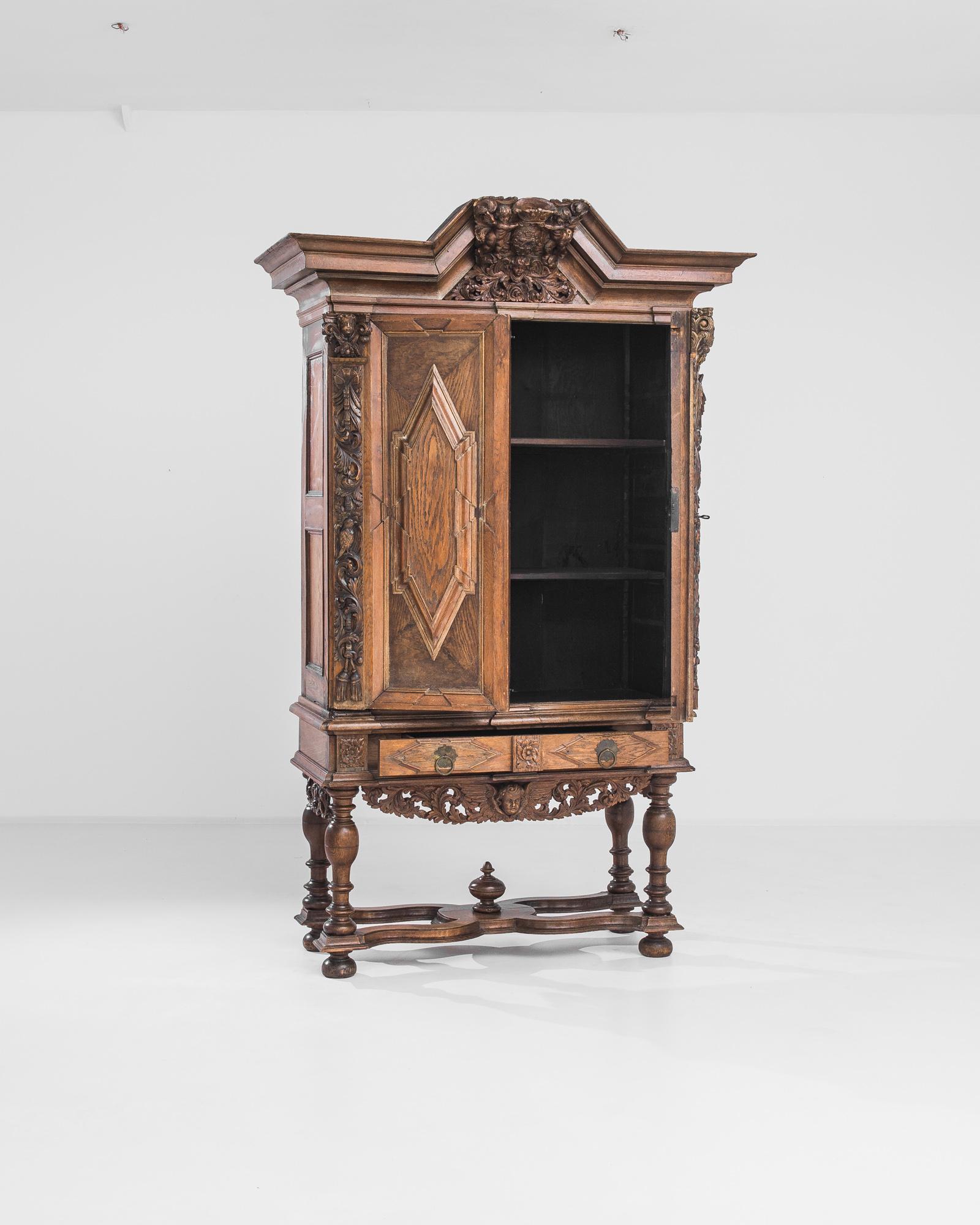 18th Century 1780s Dutch Carved Wooden Cabinet