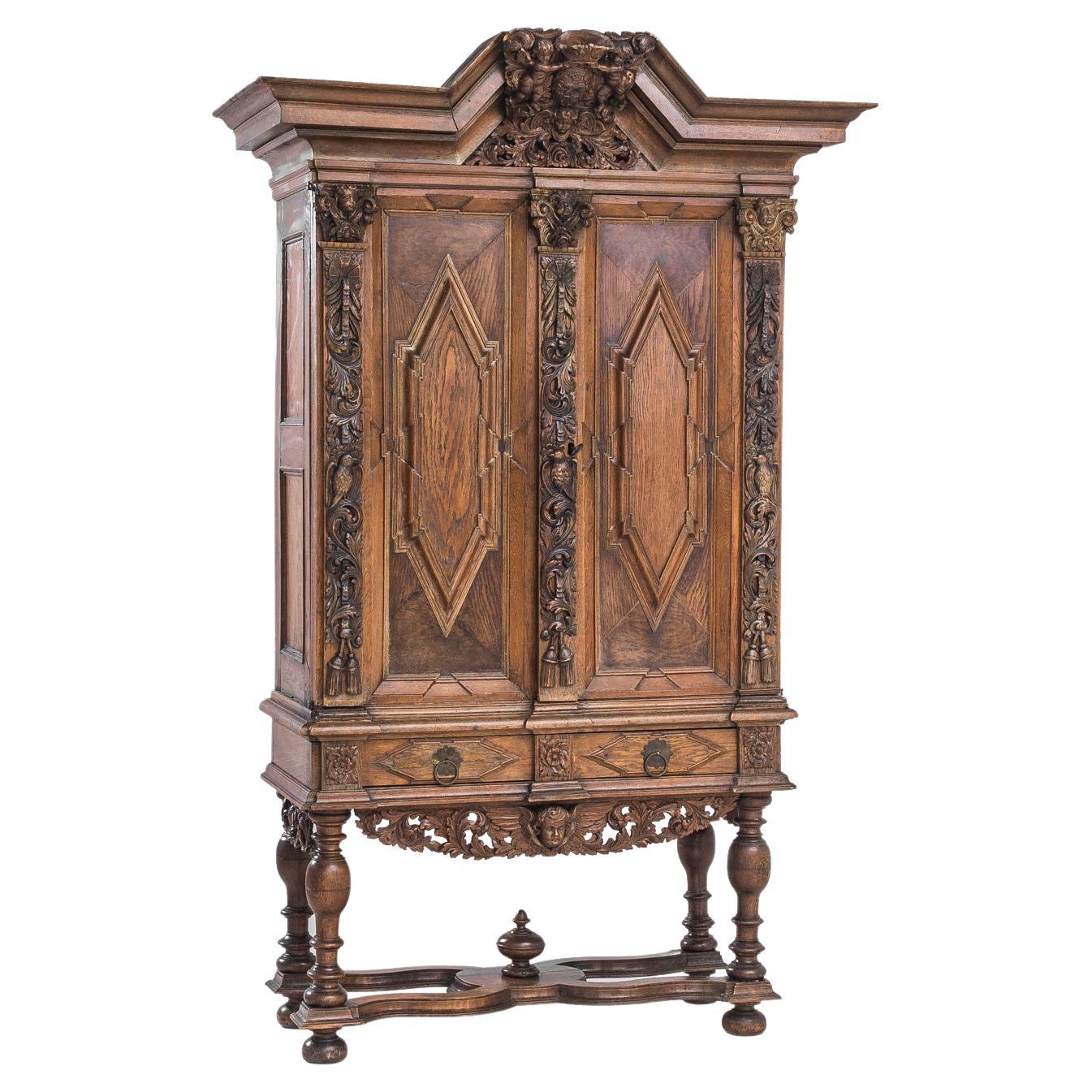 1780s Dutch Carved Wooden Cabinet