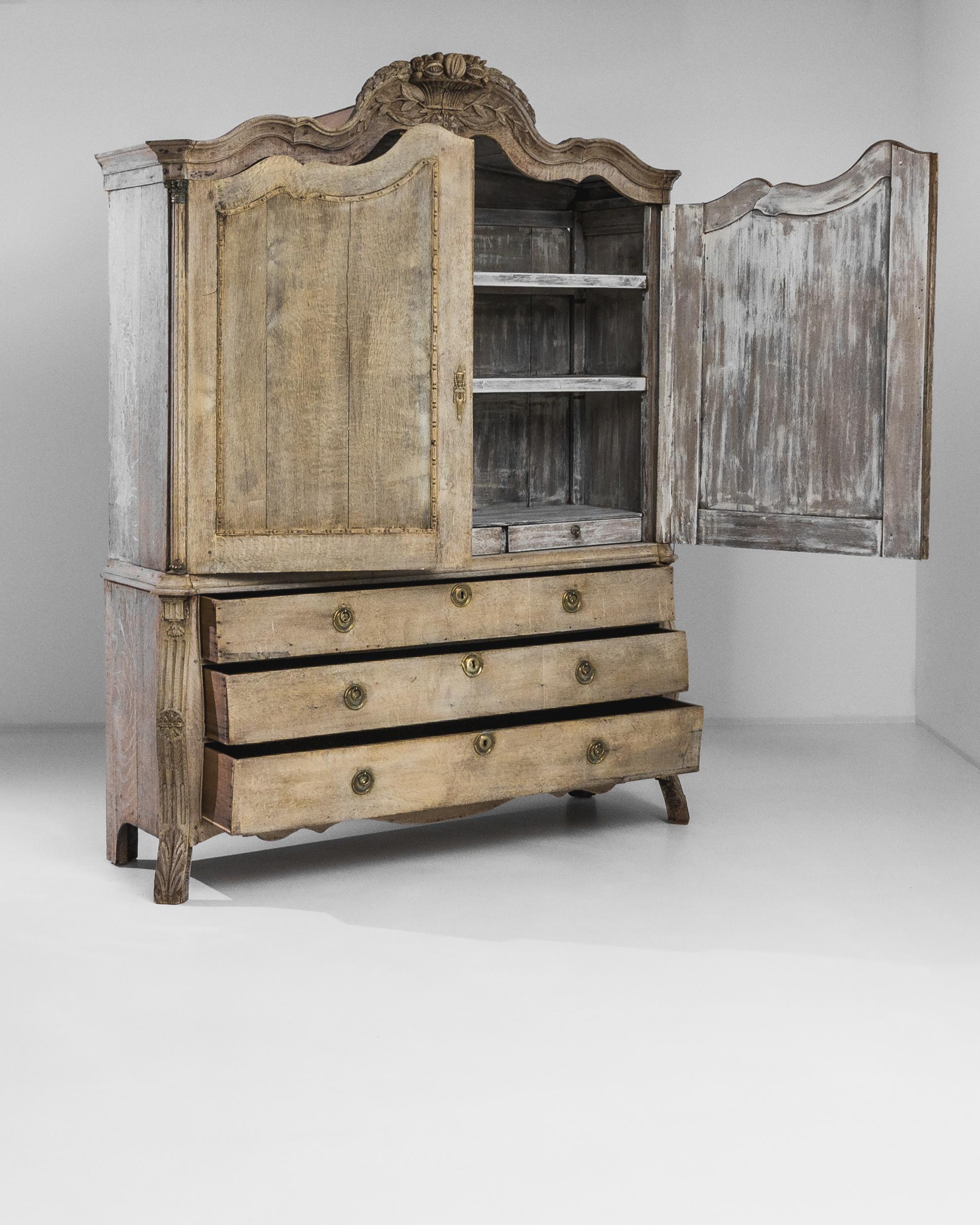 1780s Dutch Oak Cabinet In Good Condition In High Point, NC