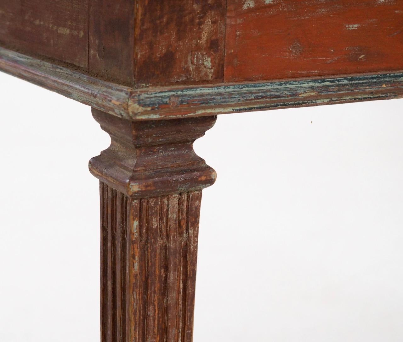 18th Century 1780s Exceptional Gustavian Original Painted Center Table, Stockholm For Sale