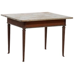 1780s Exceptional Gustavian Original Painted Center Table, Stockholm