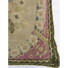 1780s French Beauvias Tapestry Pillow - 17'' X 17''