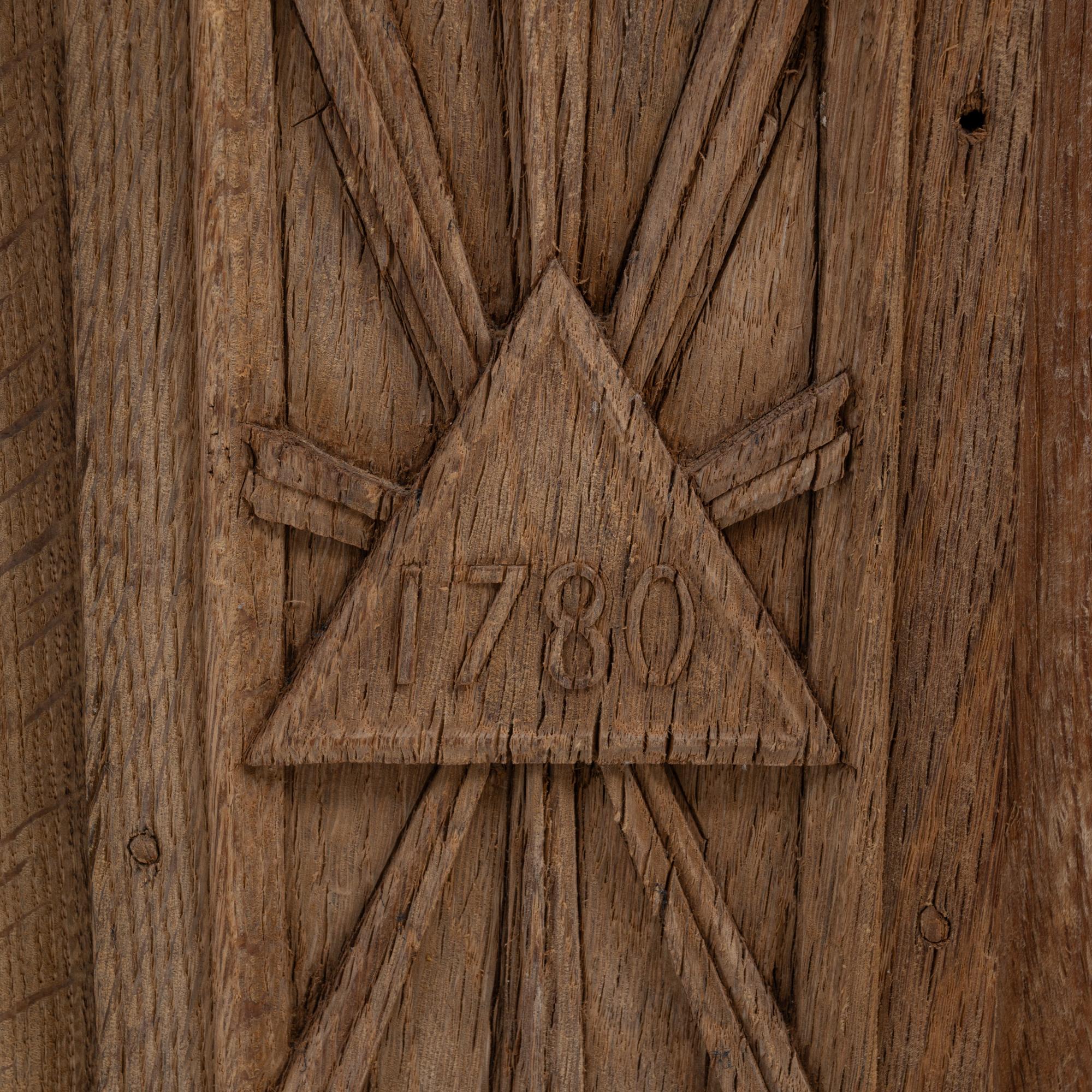 1780er Jahre Französisch Hand geschnitzt Oak Balustrade im Angebot 6