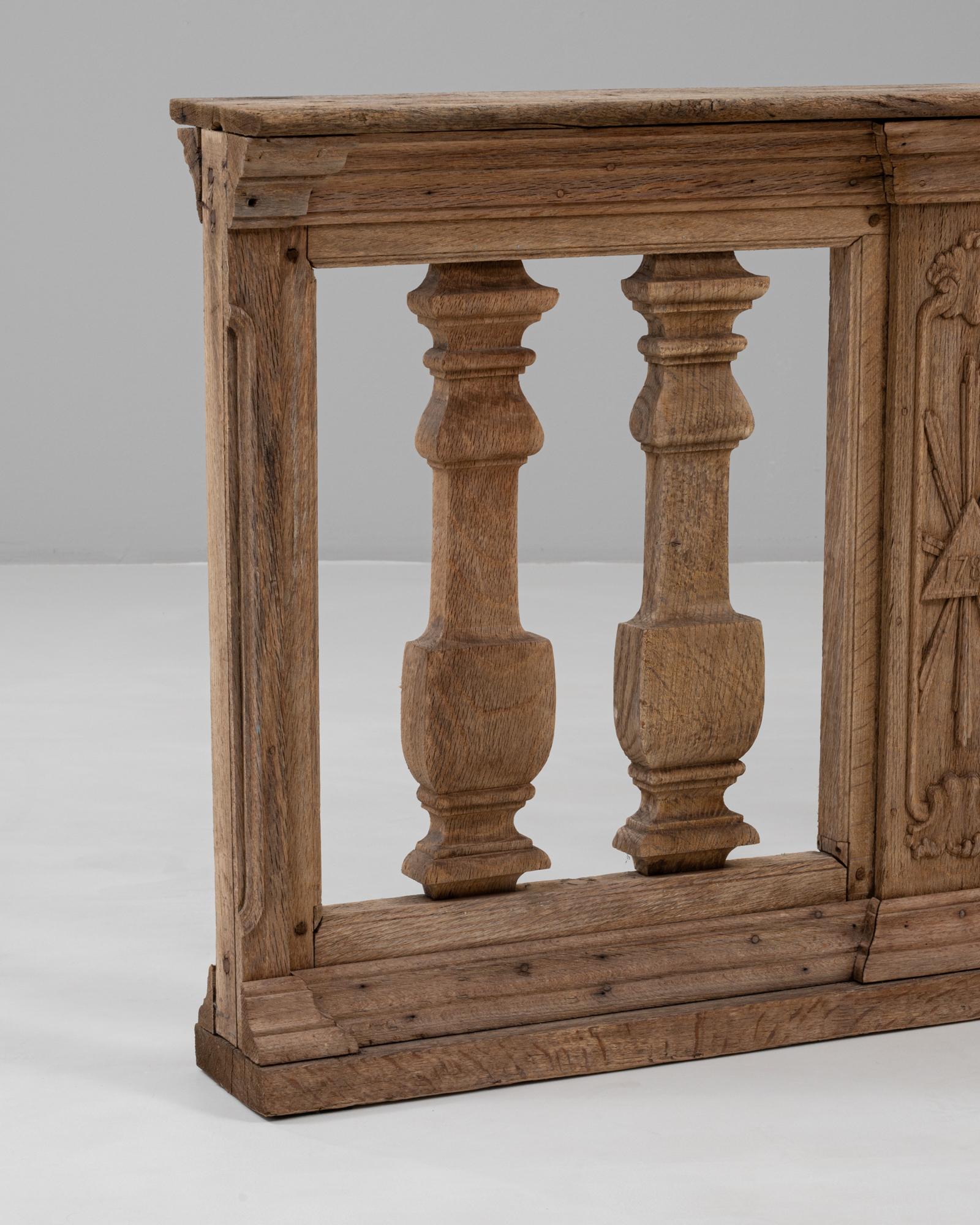 1780er Jahre Französisch Hand geschnitzt Oak Balustrade im Angebot 2