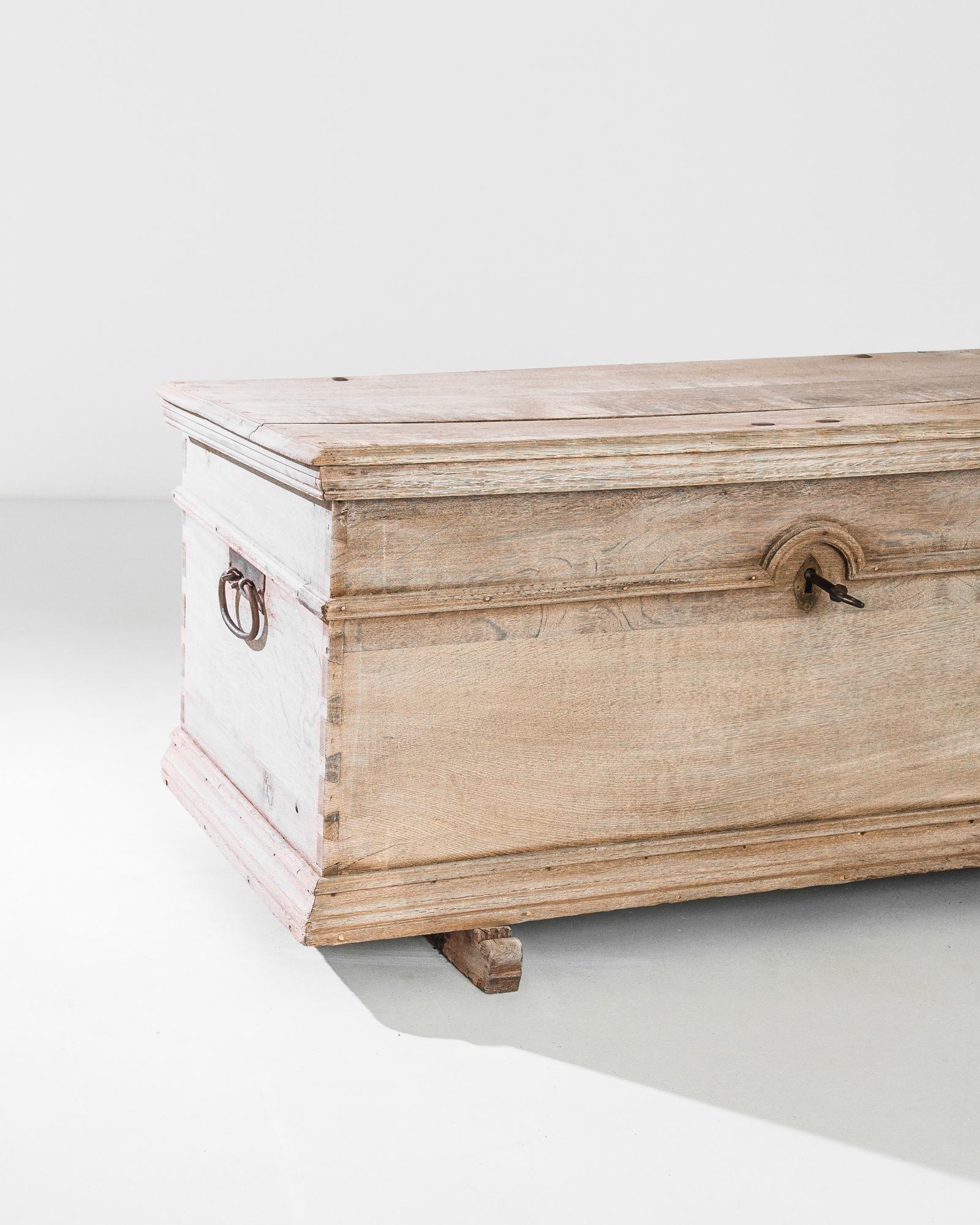 French Provincial 1780s French Oak Trunk