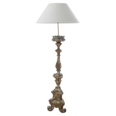 Antique 1780s French Wooden Floor Lamp