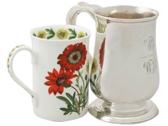 1780s Georgian Newcastle Sterling Silver Pint Mug