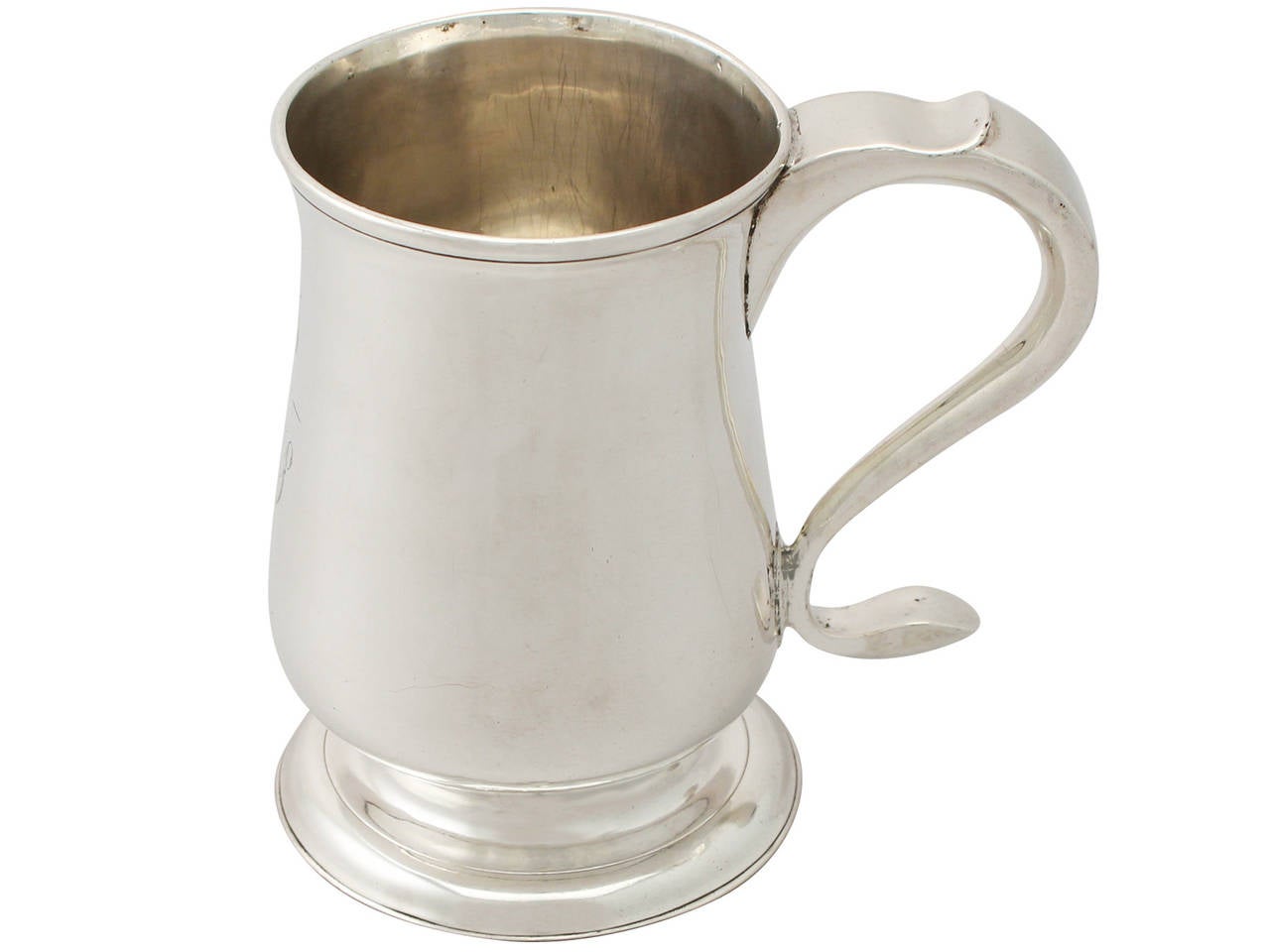 European 1780s Georgian Newcastle Sterling Silver Pint Mug