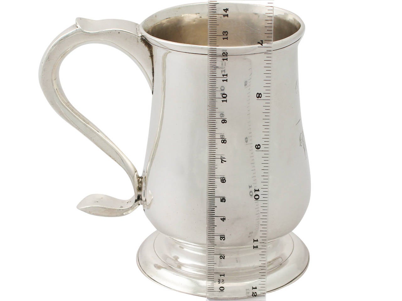 1780s Georgian Newcastle Sterling Silver Pint Mug 3