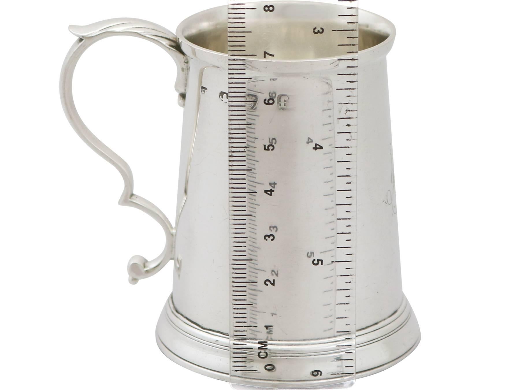 1780s Georgian Sterling Silver Christening or Children's Mug 3