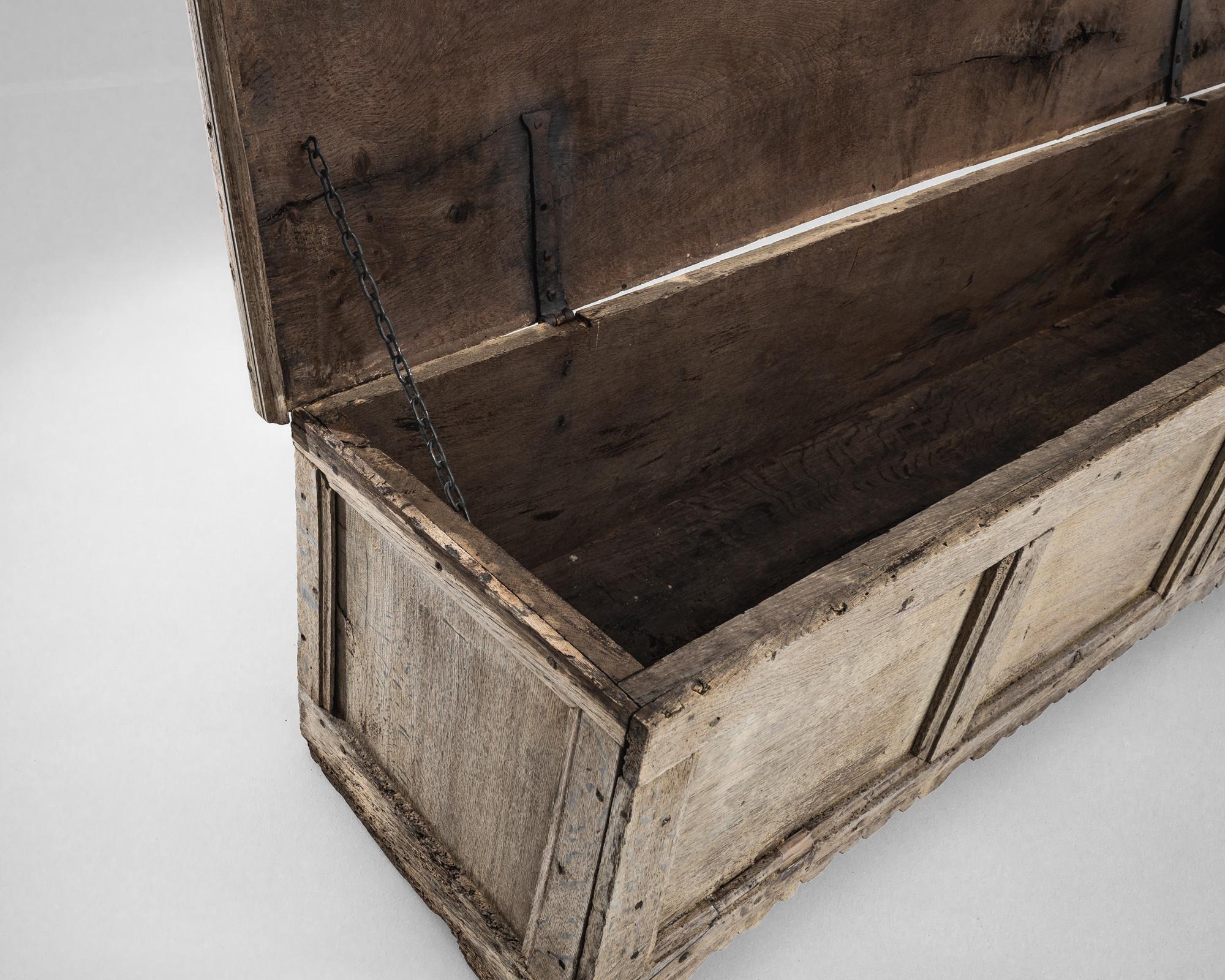 18th Century and Earlier 1780s German Bleached Oak Trunk