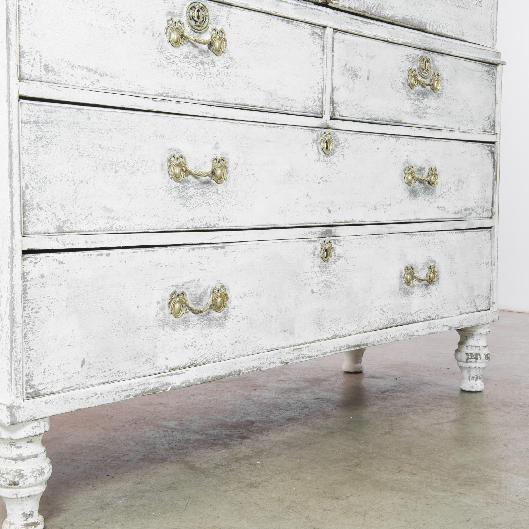 1780s Louis XVI Style  Belgian White Patinated Cabinet 6
