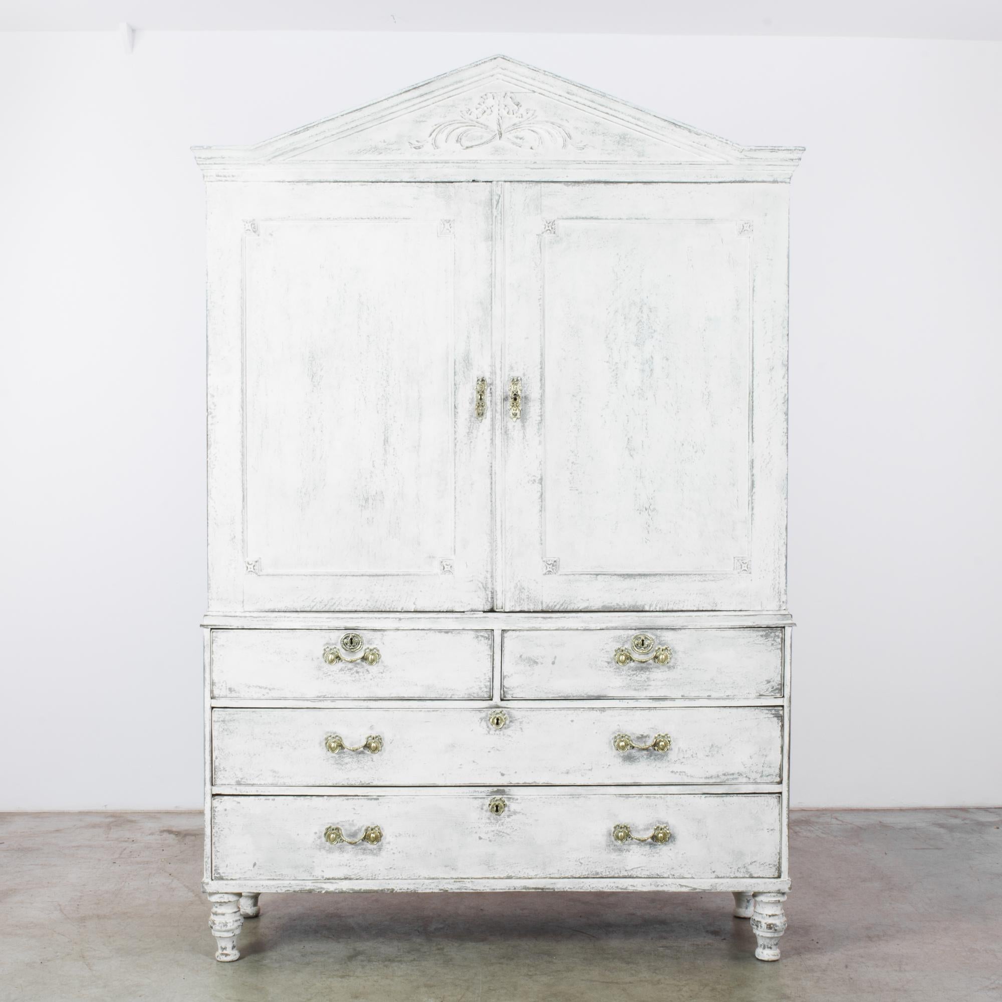 1780s Louis XVI Style  Belgian White Patinated Cabinet 8